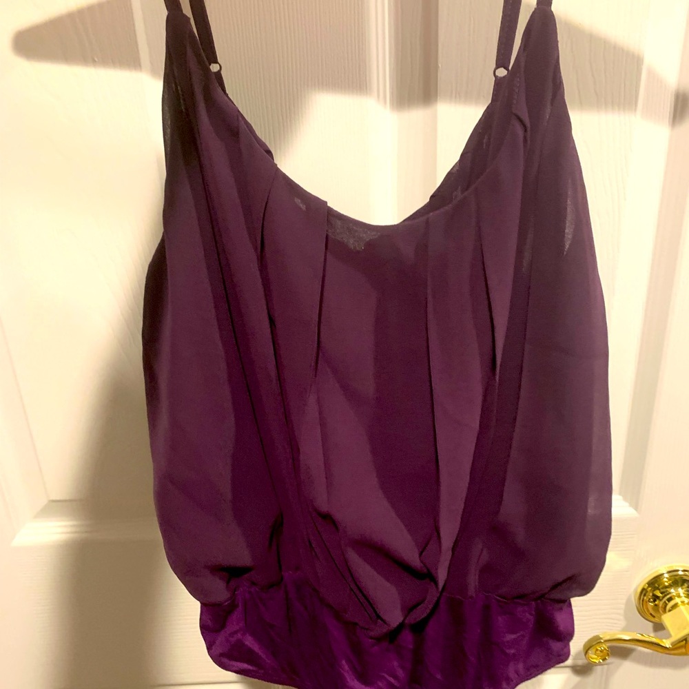 Eggplant chiffon bodysuit